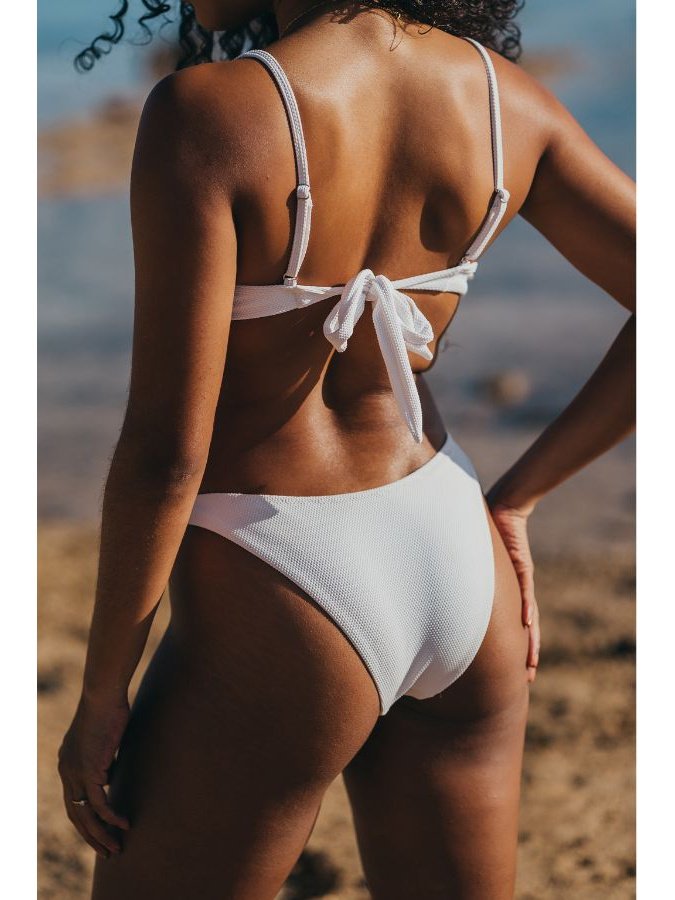 white bikini bottom