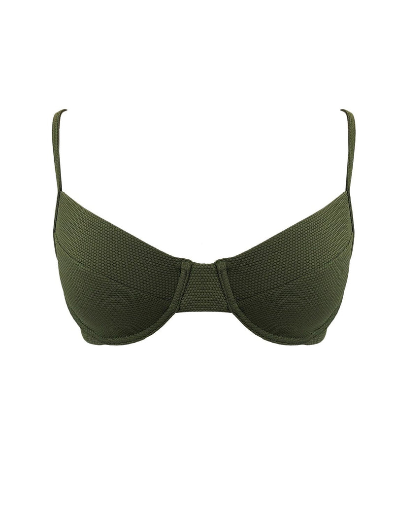 army green bikini top