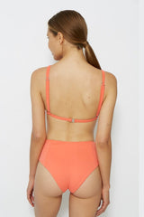 triangle bikini top in coral