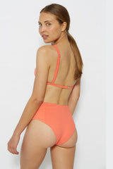 triangle bikini top in coral