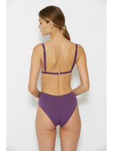 lavender triangle bikini top
