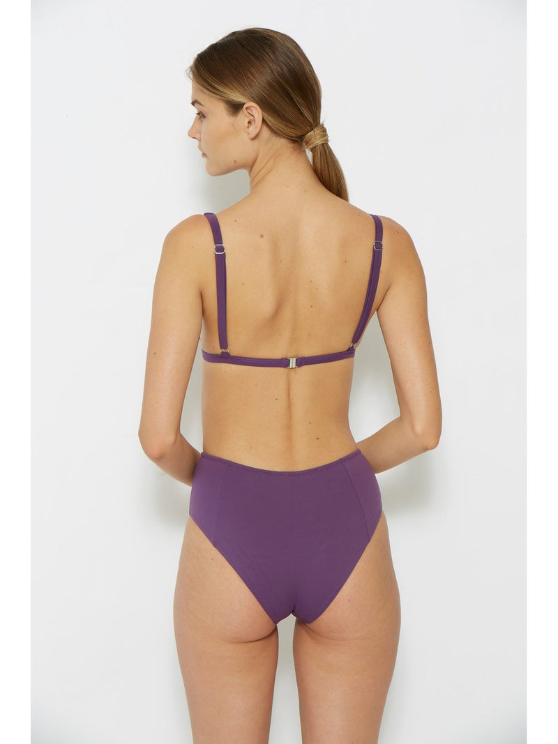 lavender triangle bikini top