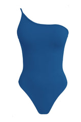 one piece blue swimsuit