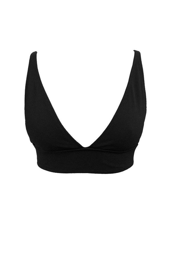 triangle black bikini top