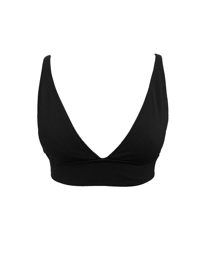 triangle black bikini top